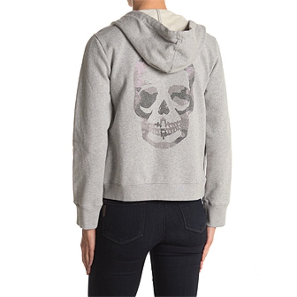 Zadig & Voltaire Studded Skull  Hoodie Jacket - Picture 1 of 3
